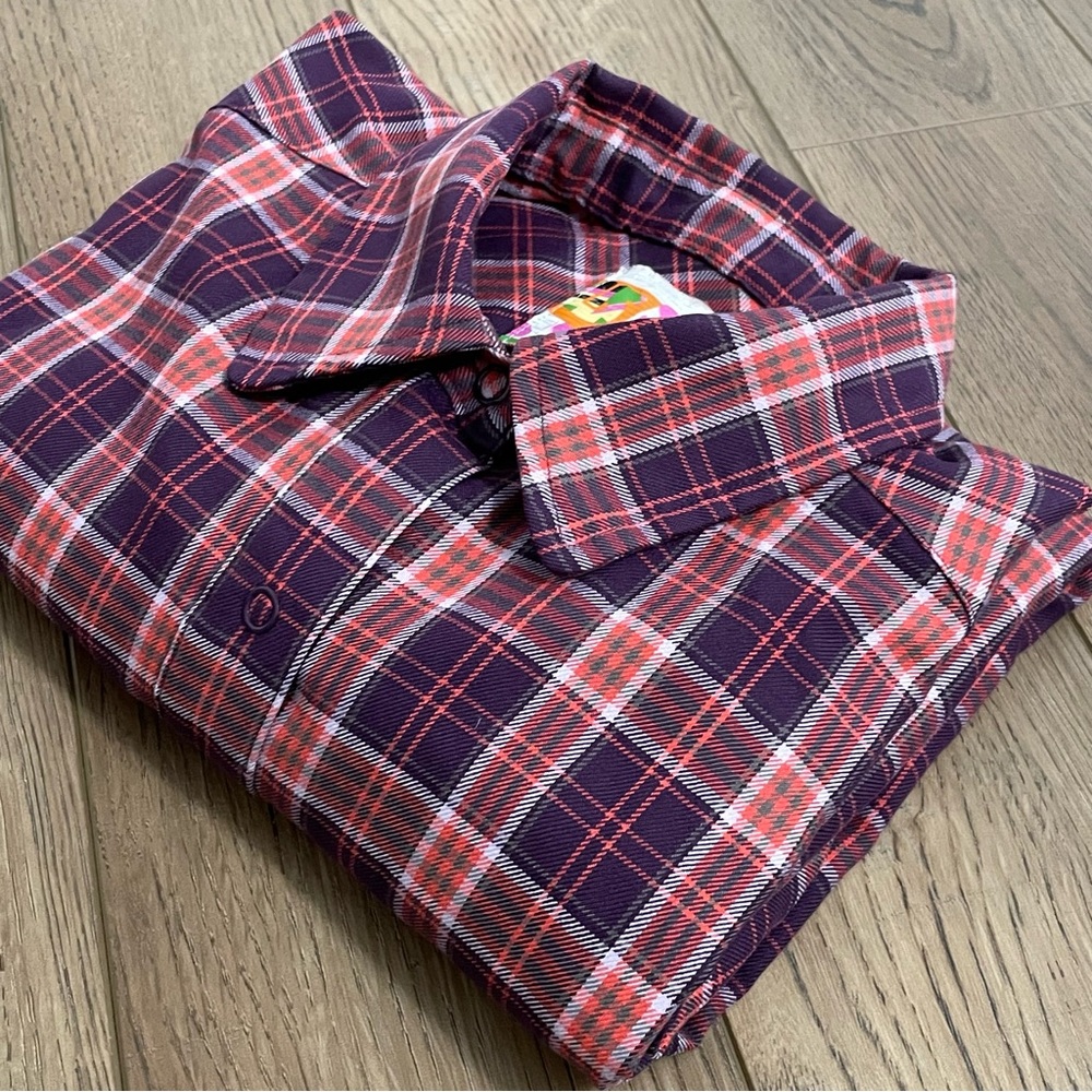 Burton‎ Dryride Purple Pink Flannel Shirt with Pockets Snap Buttons